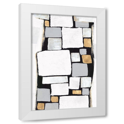 Stacks II  White Modern Wood Framed Art Print by Isabelle Z