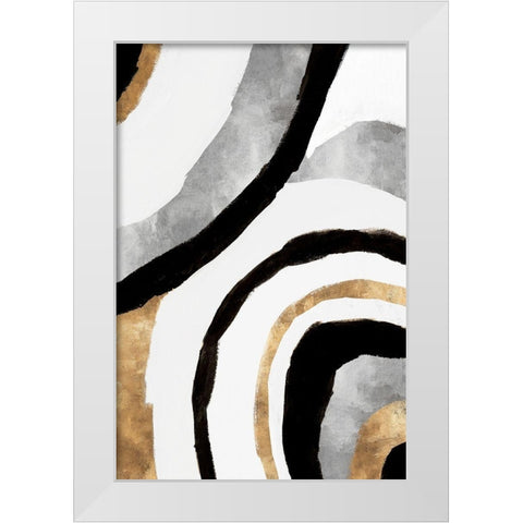 Nation I White Modern Wood Framed Art Print by Isabelle Z
