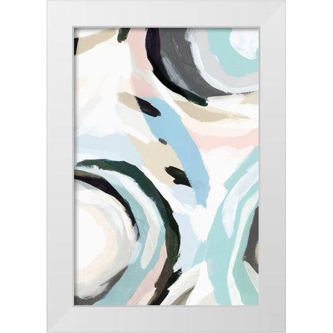 Blue Galore I White Modern Wood Framed Art Print by Isabelle Z