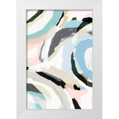 Blue Galore II White Modern Wood Framed Art Print by Isabelle Z