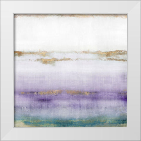 Cerulean Haze I Violet Version White Modern Wood Framed Art Print by Isabelle Z