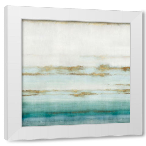 Cerulean Haze II  White Modern Wood Framed Art Print by Isabelle Z