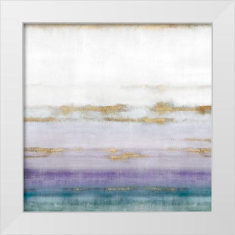 Cerulean Haze II Violet Version White Modern Wood Framed Art Print by Isabelle Z