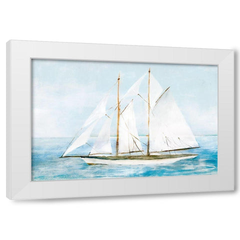 Set Sail II  White Modern Wood Framed Art Print by Isabelle Z