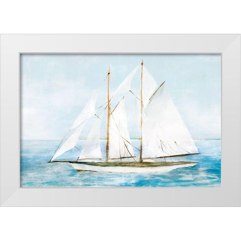 Set Sail II  White Modern Wood Framed Art Print by Isabelle Z