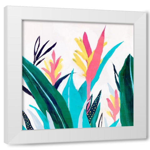 Alpinia I  White Modern Wood Framed Art Print by Isabelle Z