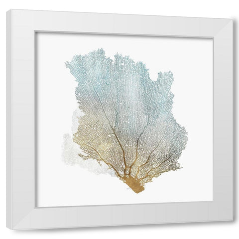 Delicate Coral I  White Modern Wood Framed Art Print by Isabelle Z