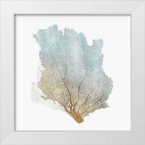 Delicate Coral I  White Modern Wood Framed Art Print by Isabelle Z
