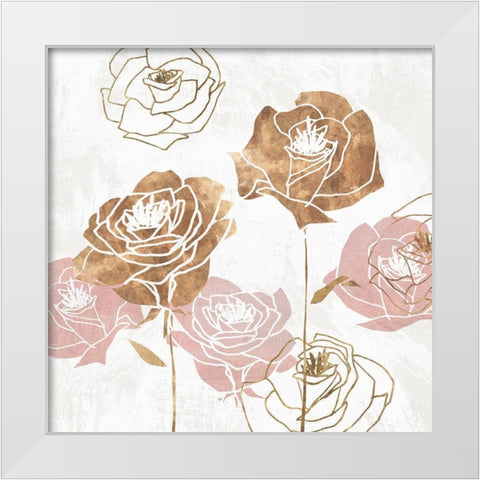 Rose Garden I White Modern Wood Framed Art Print by Isabelle Z