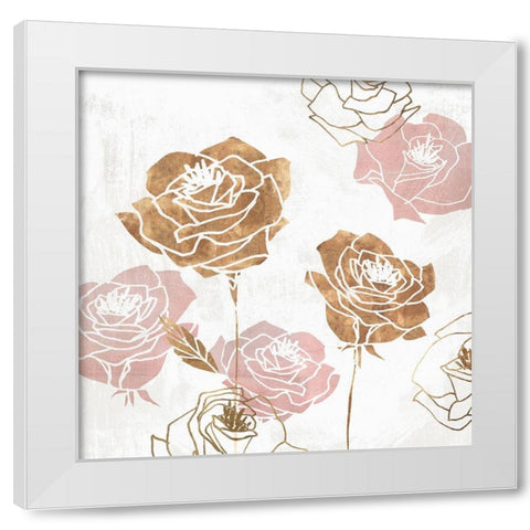 Rose Garden II White Modern Wood Framed Art Print by Isabelle Z