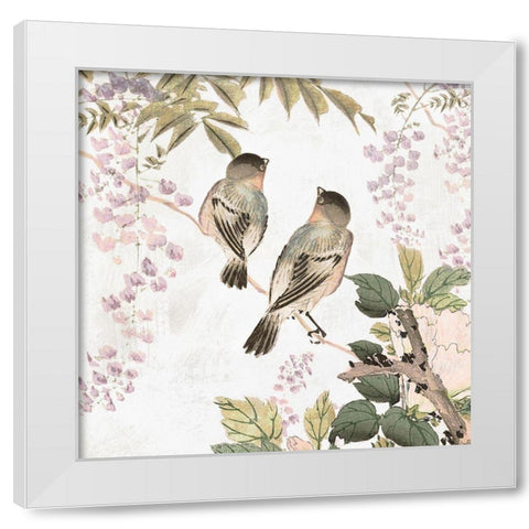 Woodland Birds II  White Modern Wood Framed Art Print by Isabelle Z