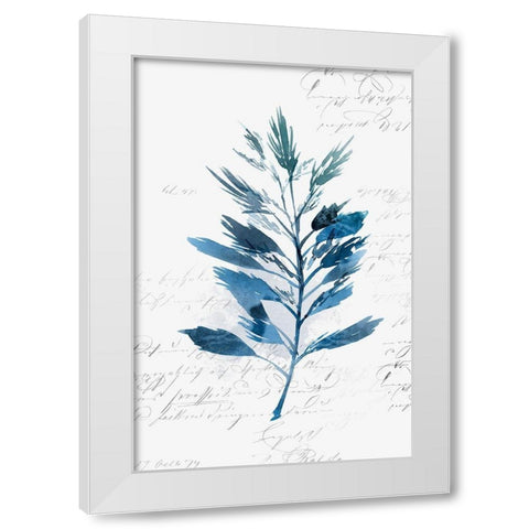 Botanical Blue II  White Modern Wood Framed Art Print by Isabelle Z