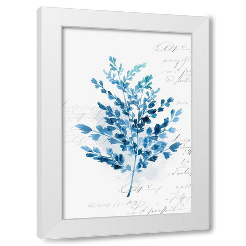 Botanical Blue III  White Modern Wood Framed Art Print by Isabelle Z