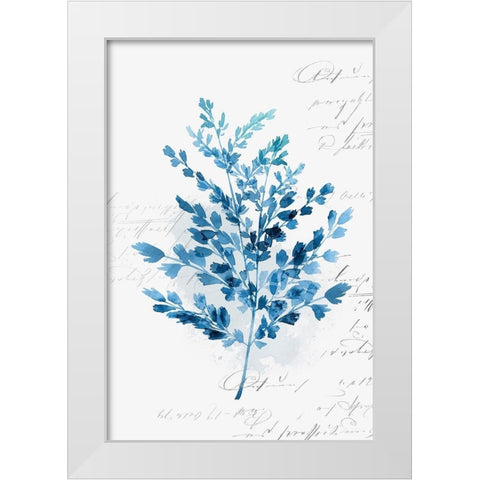 Botanical Blue III  White Modern Wood Framed Art Print by Isabelle Z
