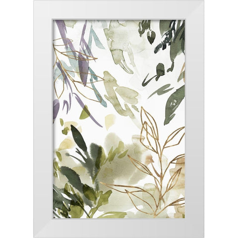 Flourishing Green I  White Modern Wood Framed Art Print by Isabelle Z