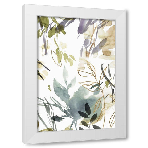 Flourishing Green II  White Modern Wood Framed Art Print by Isabelle Z