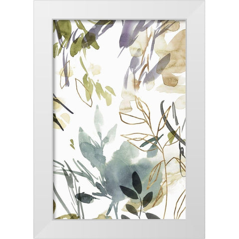Flourishing Green II  White Modern Wood Framed Art Print by Isabelle Z