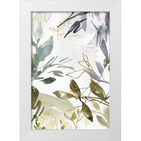 Flourishing Green III  White Modern Wood Framed Art Print by Isabelle Z