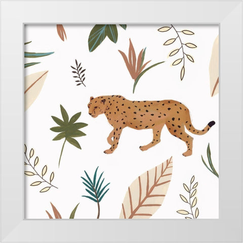 African Cheetah II  White Modern Wood Framed Art Print by Isabelle Z