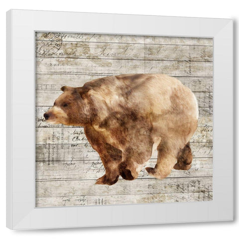 Crossing Bear II  White Modern Wood Framed Art Print by Isabelle Z