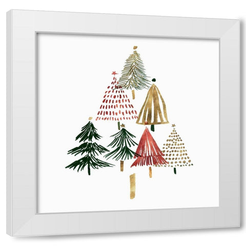 Pine Trees II  White Modern Wood Framed Art Print by Isabelle Z