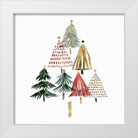 Pine Trees II  White Modern Wood Framed Art Print by Isabelle Z