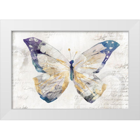 Butterfly Effect I  White Modern Wood Framed Art Print by Isabelle Z
