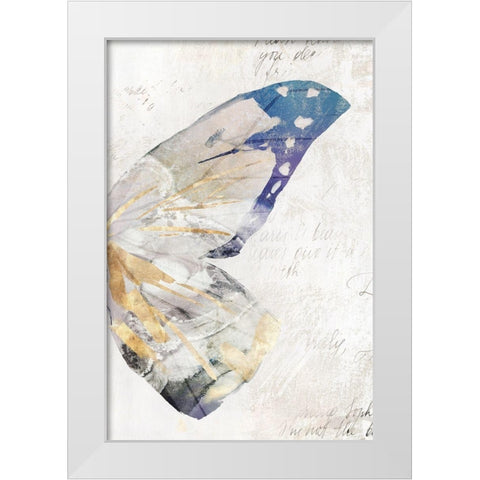 Butterfly Effect III  White Modern Wood Framed Art Print by Isabelle Z