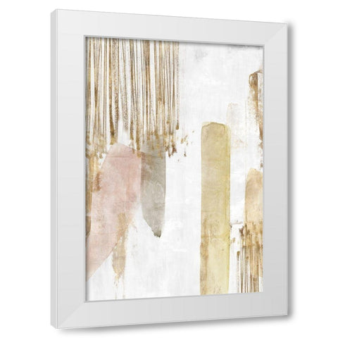 Band of Gold I  White Modern Wood Framed Art Print by Isabelle Z