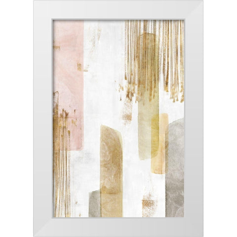 Band of Gold II  White Modern Wood Framed Art Print by Isabelle Z