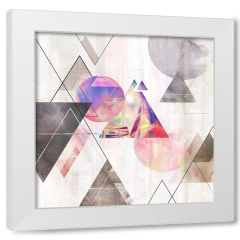 Holographic I  White Modern Wood Framed Art Print by Isabelle Z