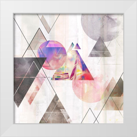Holographic I  White Modern Wood Framed Art Print by Isabelle Z