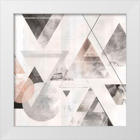 Holographic II  White Modern Wood Framed Art Print by Isabelle Z