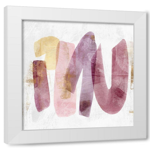Violets Dance I White Modern Wood Framed Art Print by Isabelle Z