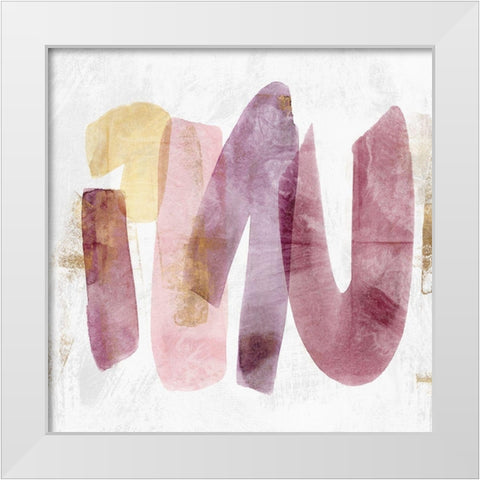 Violets Dance I White Modern Wood Framed Art Print by Isabelle Z