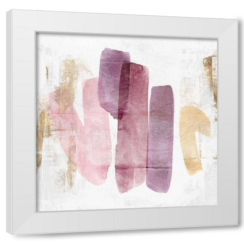 Violets Dance II White Modern Wood Framed Art Print by Isabelle Z