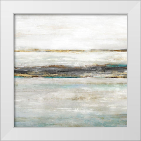 Waters Edge I  White Modern Wood Framed Art Print by Isabelle Z