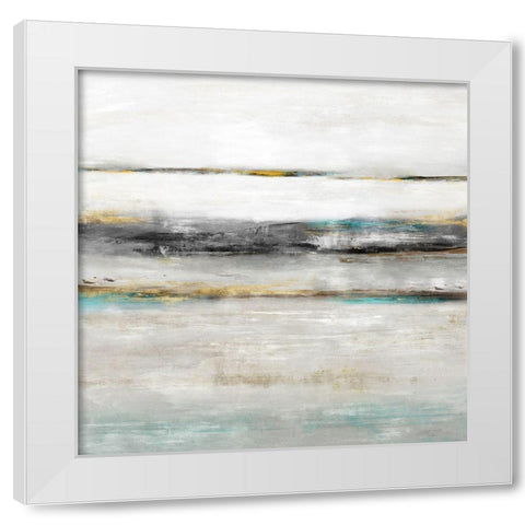 Waters Edge II  White Modern Wood Framed Art Print by Isabelle Z