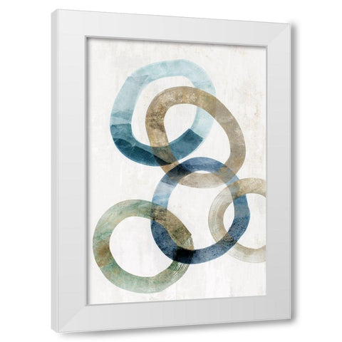 Trilogy I  White Modern Wood Framed Art Print by Isabelle Z