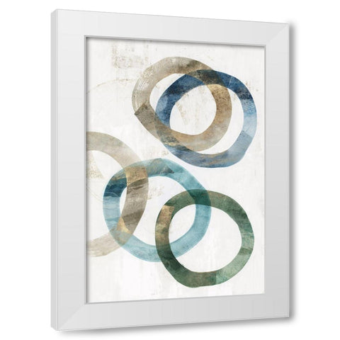 Trilogy II  White Modern Wood Framed Art Print by Isabelle Z