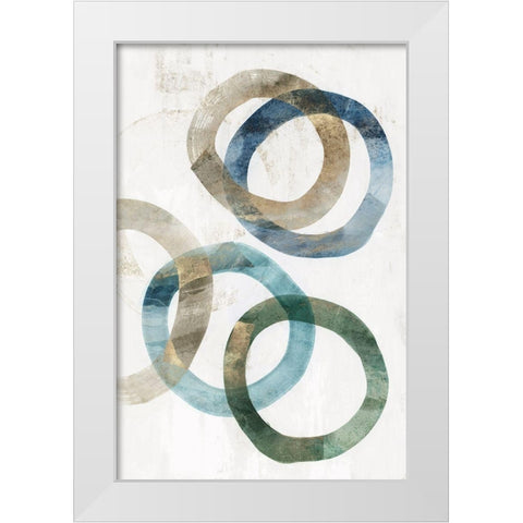 Trilogy II  White Modern Wood Framed Art Print by Isabelle Z