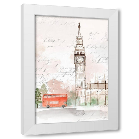 Big Ben London White Modern Wood Framed Art Print by Isabelle Z