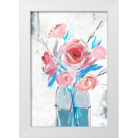 Blue Vase I  White Modern Wood Framed Art Print by Isabelle Z