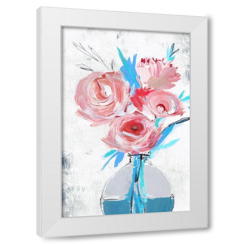 Blue Vase II  White Modern Wood Framed Art Print by Isabelle Z