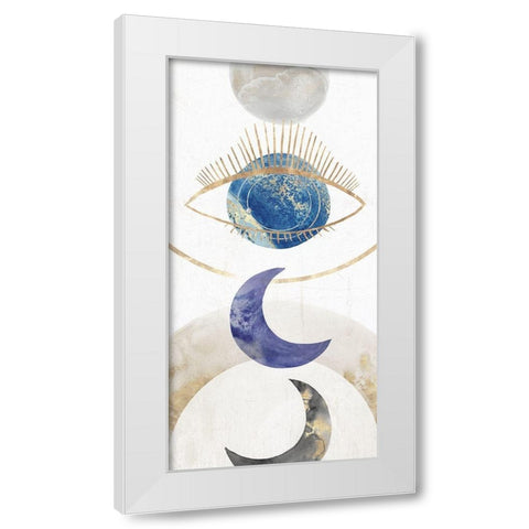 Crescent Moon II  White Modern Wood Framed Art Print by Isabelle Z