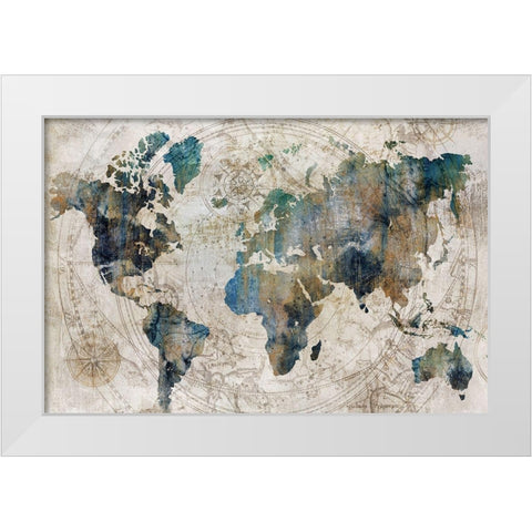 Celestial Map  White Modern Wood Framed Art Print by Isabelle Z