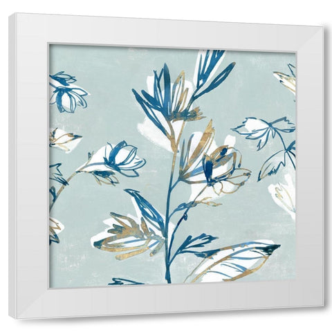 Blossomy I White Modern Wood Framed Art Print by Isabelle Z