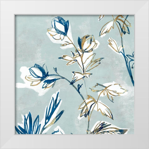 Blossomy II White Modern Wood Framed Art Print by Isabelle Z