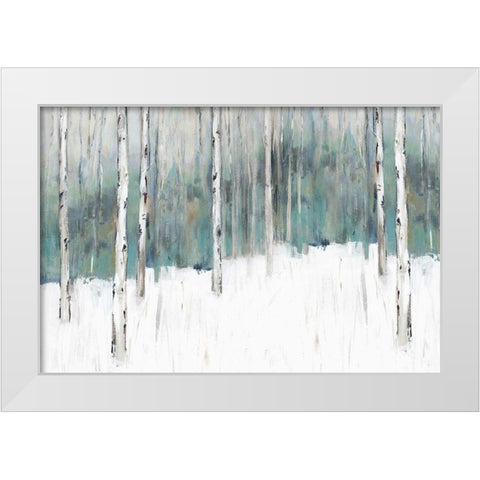 Winters Trail I  White Modern Wood Framed Art Print by Isabelle Z