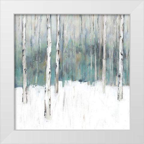 Winters Trail II  White Modern Wood Framed Art Print by Isabelle Z